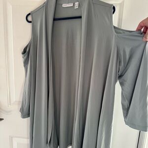 Susan Graver Light Gray Top